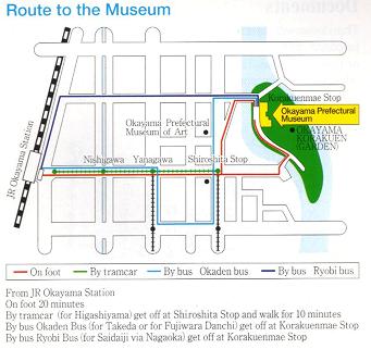 Map to museum