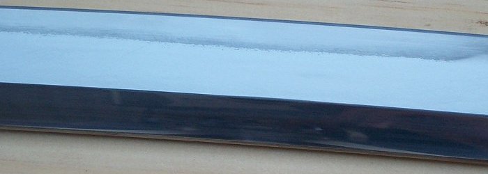Blade polished with 2000 grade paper