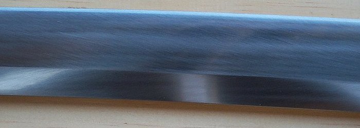 Blade polished with 1000 grade paper