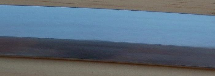 Blade polished with 1200 grade paper
