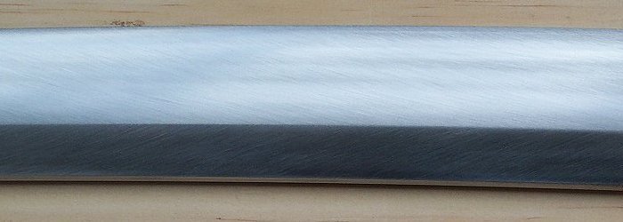 Blade polished with 600 grade paper